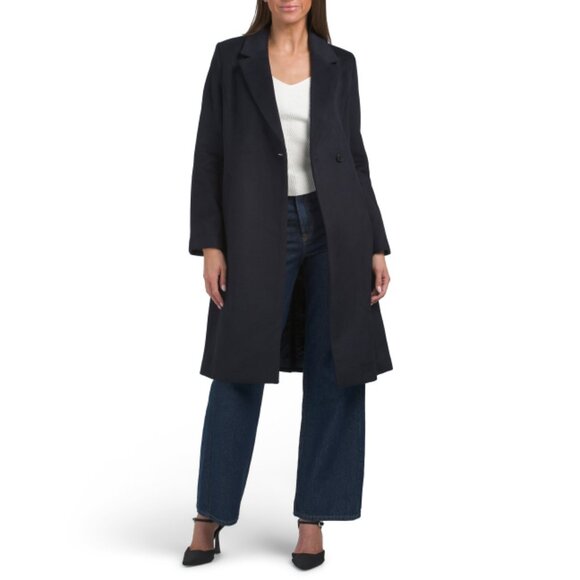 COLE HAAN Midnight Wool Blend Single Breasted Coat - Picture 1 of 2